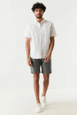 Mens Linen Self-Tie Drawstring Short