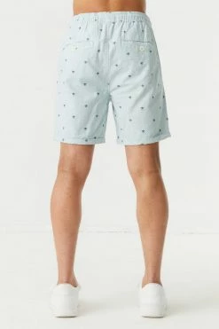 Mens Eco-Friendly Ditsy Turtle Print Pull-On Short 7 Mens Eco-Friendly Ditsy Turtle Print Pull-On Short