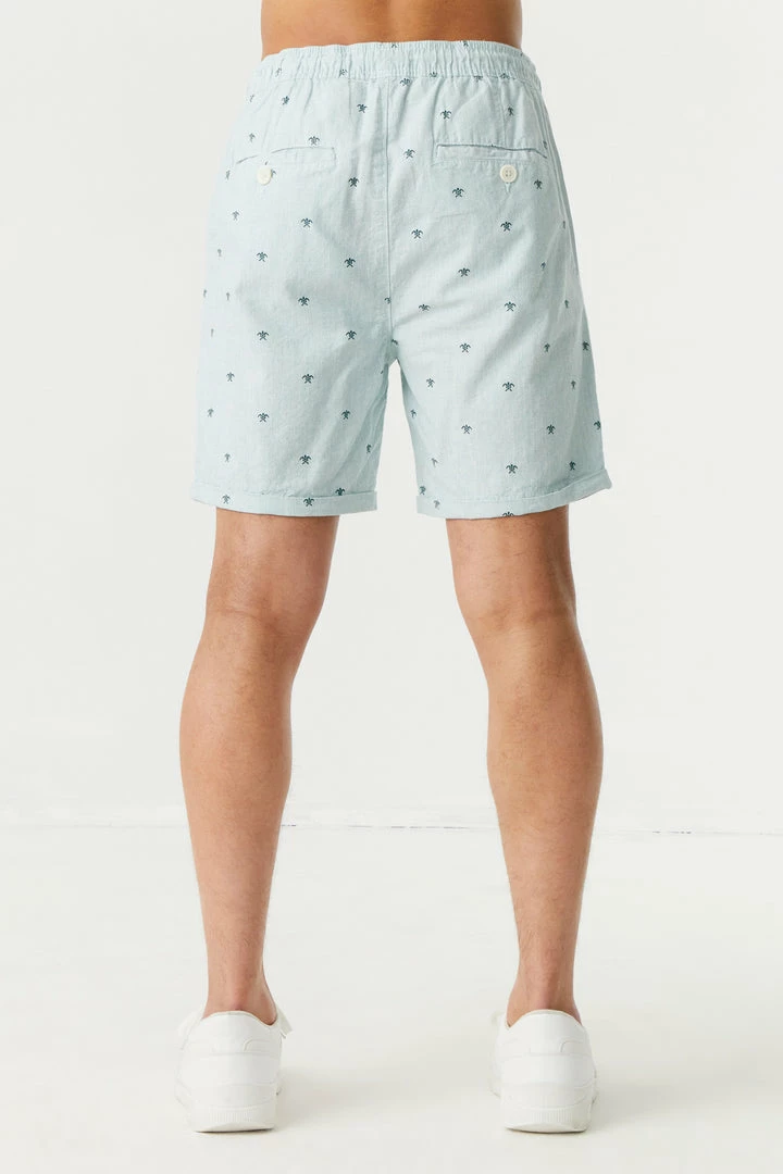 Mens Eco-Friendly Ditsy Turtle Print Pull-On Short 3 Mens Eco-Friendly Ditsy Turtle Print Pull-On Short