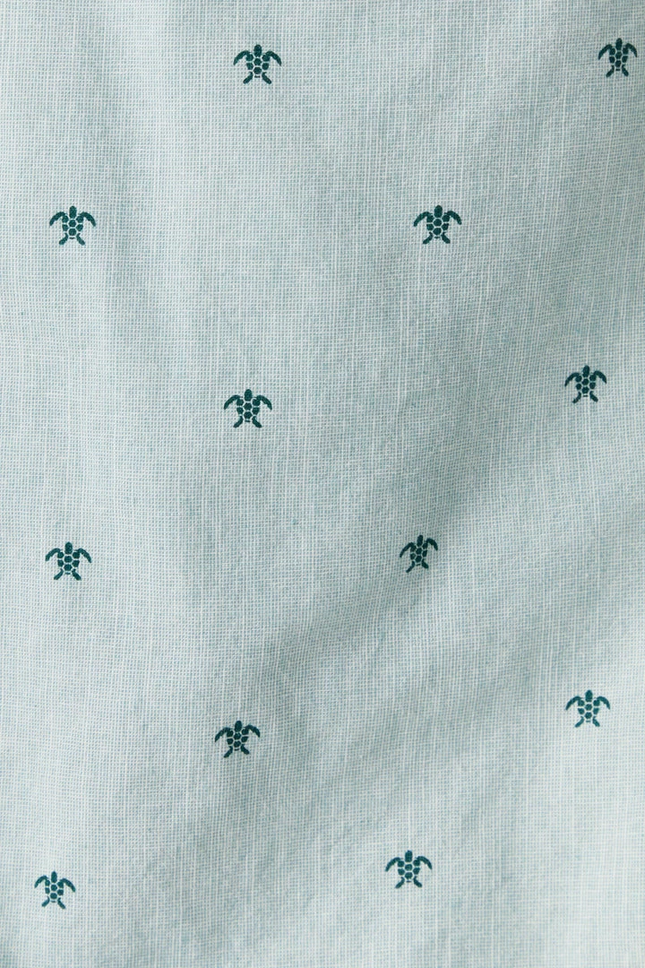 Mens Eco-Friendly Ditsy Turtle Print Pull-On Short 5 Mens Eco-Friendly Ditsy Turtle Print Pull-On Short