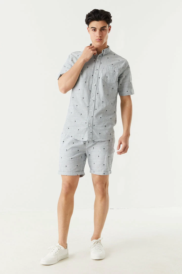 Mens Eco-Friendly Ditsy Palm Tree Print Pull-On Short Online Exclusive 2 Mens Eco-Friendly Ditsy Palm Tree Print Pull-On Short Online Exclusive