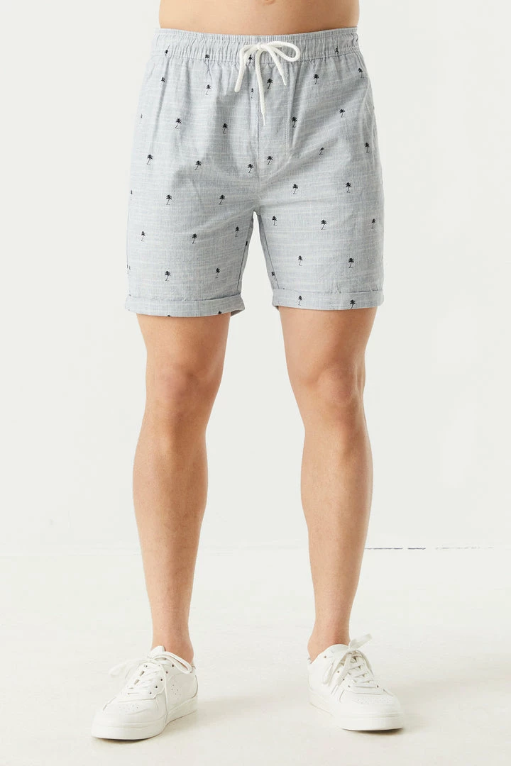 Mens Eco-Friendly Ditsy Palm Tree Print Pull-On Short Online Exclusive 1 Mens Eco-Friendly Ditsy Palm Tree Print Pull-On Short Online Exclusive