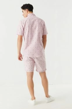 Mens Eco-Friendly Ditsy Flamingo Print Pull-On Short Online Exclusive