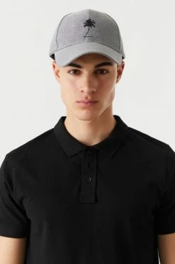 Mens Online Exclusive Embroidered Palm Tree Baseball Cap