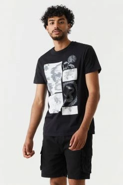 Mens Skull Snake And Rose Graphic T-Shirt Online Exclusive