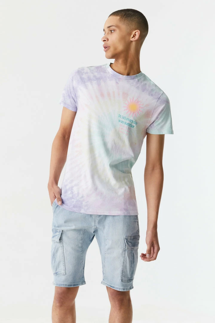Mens Online Exclusive Tie-Dye Print Wish Everyday Was Summer Graphic T-Shirt 1 Mens Online Exclusive Tie-Dye Print Wish Everyday Was Summer Graphic T-Shirt