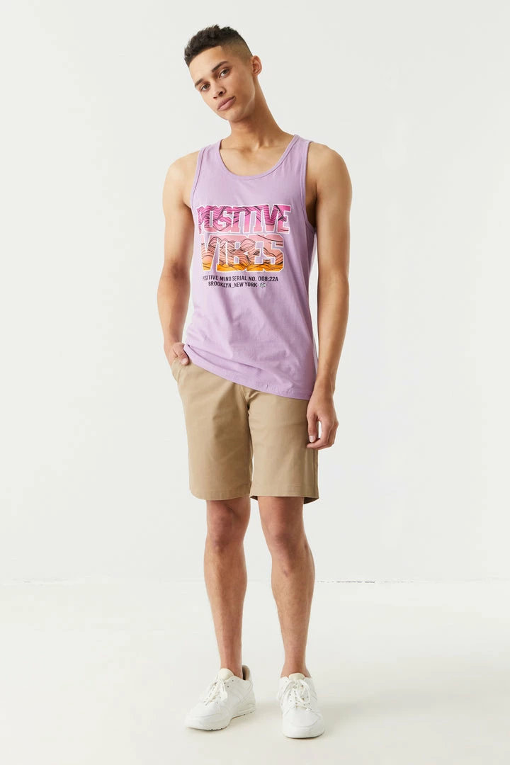 Mens Positive Vibes Graphic Tank Top 3 Mens Positive Vibes Graphic Tank Top