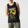Mens Forever Sunflower Graphic Tank Top Online Exclusive
