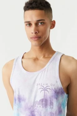Mens Tie-Dye Print Paradise Dream Graphic T-Shirt Online Exclusive