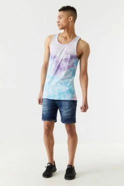 Mens Tie-Dye Print Paradise Dream Graphic T-Shirt Online Exclusive