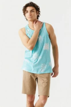 Mens Tops Faded Palm Tree Print Tank Top 21 Mens Tops Faded Palm Tree Print Tank Top