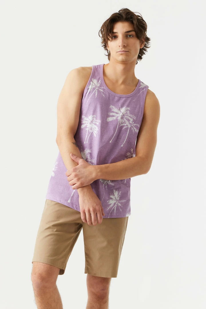 Mens Tops Faded Palm Tree Print Tank Top 10 Mens Tops Faded Palm Tree Print Tank Top