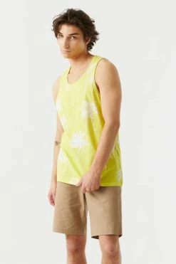 Mens Tops Faded Palm Tree Print Tank Top 27 Mens Tops Faded Palm Tree Print Tank Top