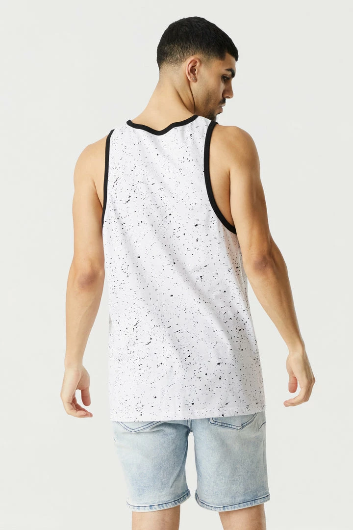 Mens Tops Splatter Print Chill Out Pocket Graphic Tank Top 7 Mens Tops Splatter Print Chill Out Pocket Graphic Tank Top