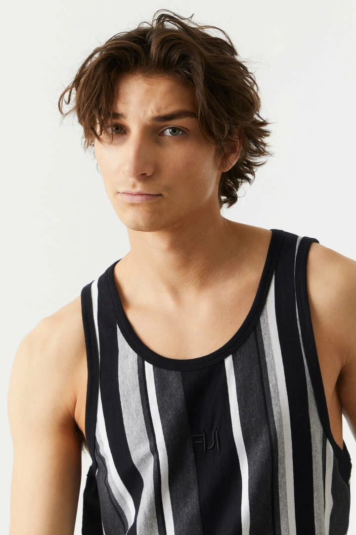 Mens Multi Tone Vertical Stripe Tank Top Tops 2 Mens Multi Tone Vertical Stripe Tank Top Tops