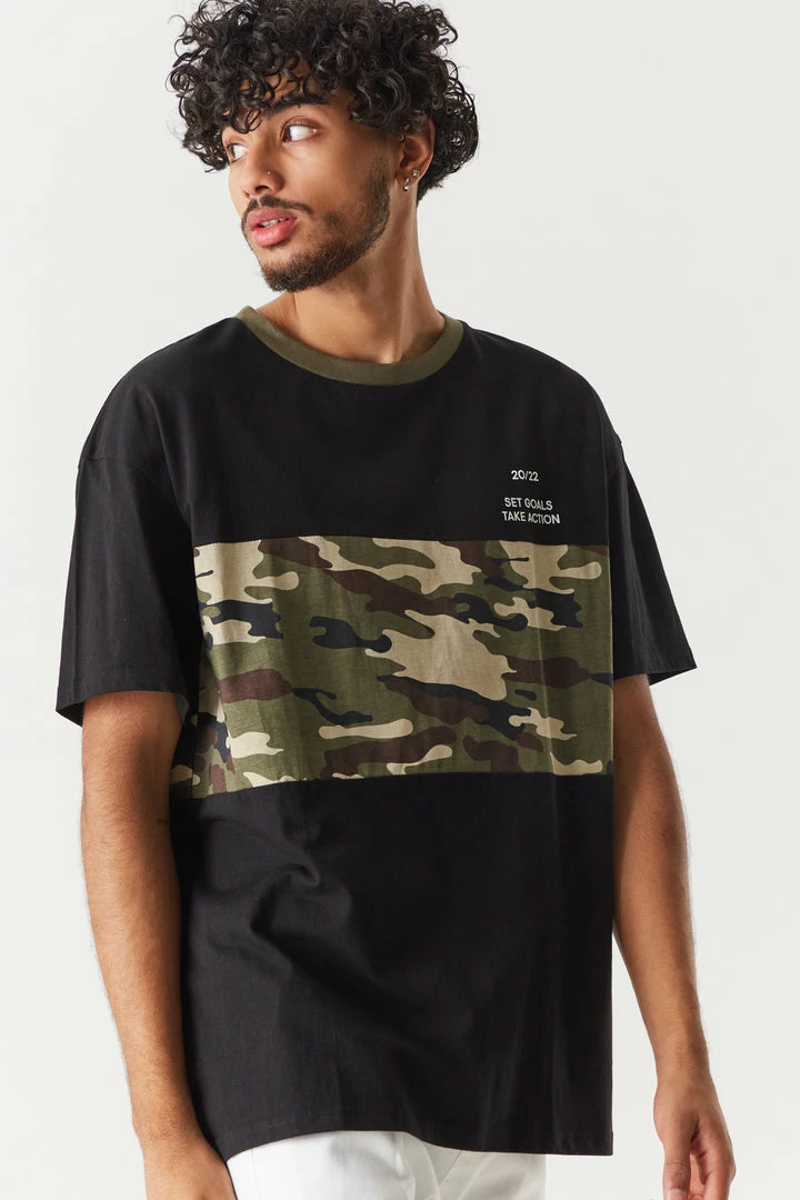 Mens Camo Graphic T-Shirt Tops 1 Mens Camo Graphic T-Shirt Tops