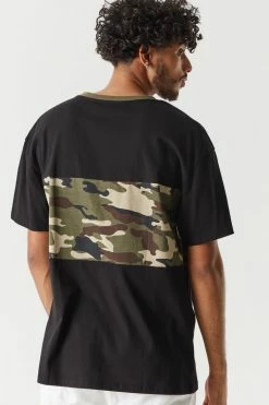 Mens Camo Graphic T-Shirt Tops