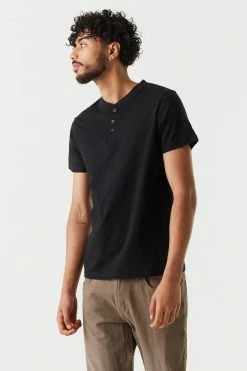 Mens Tops Everyday Henley T-Shirt