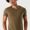 Mens Solid V-Neck T-Shirt