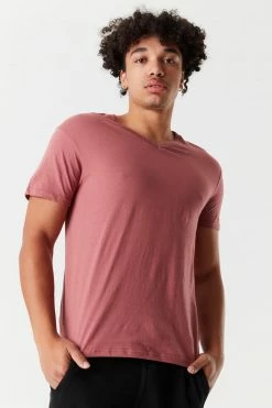 Mens Solid V-Neck T-Shirt 21 Mens Solid V-Neck T-Shirt