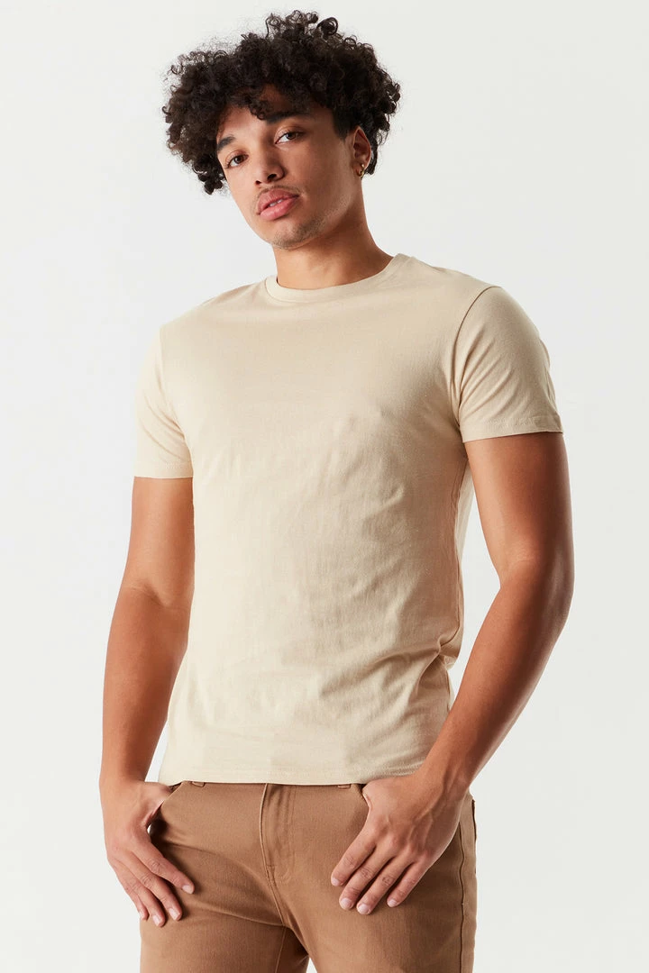 Mens Basic Crew Neck T-Shirt Tops 1 Mens Basic Crew Neck T-Shirt Tops
