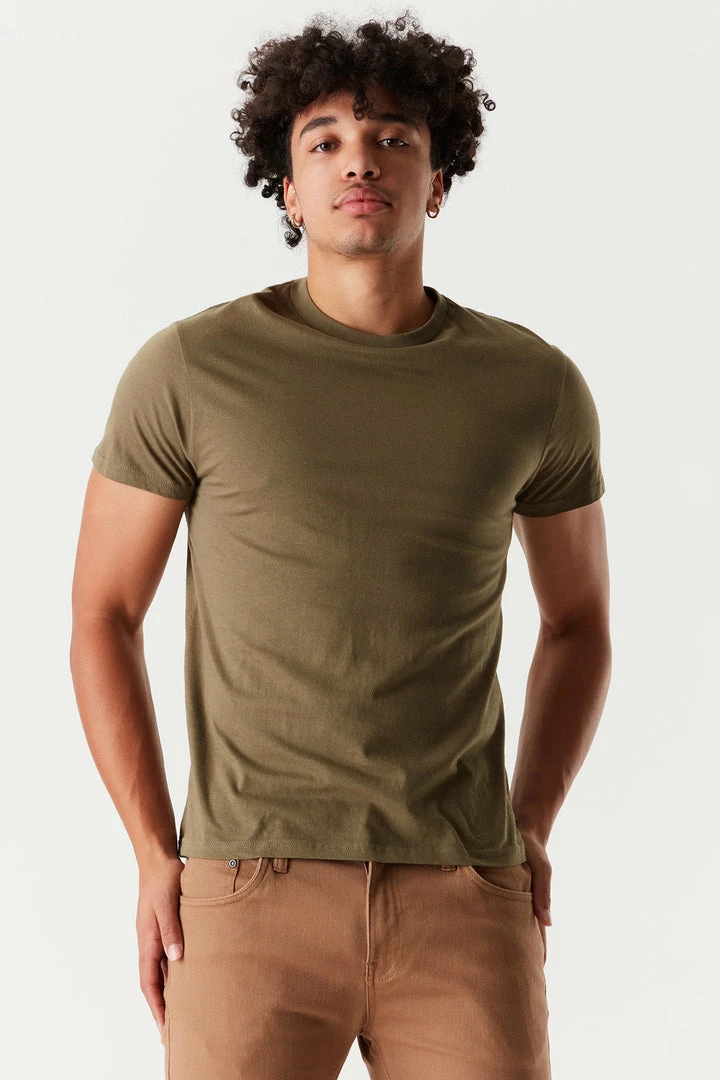 Mens Basic Crew Neck T-Shirt Tops 4 Mens Basic Crew Neck T-Shirt Tops
