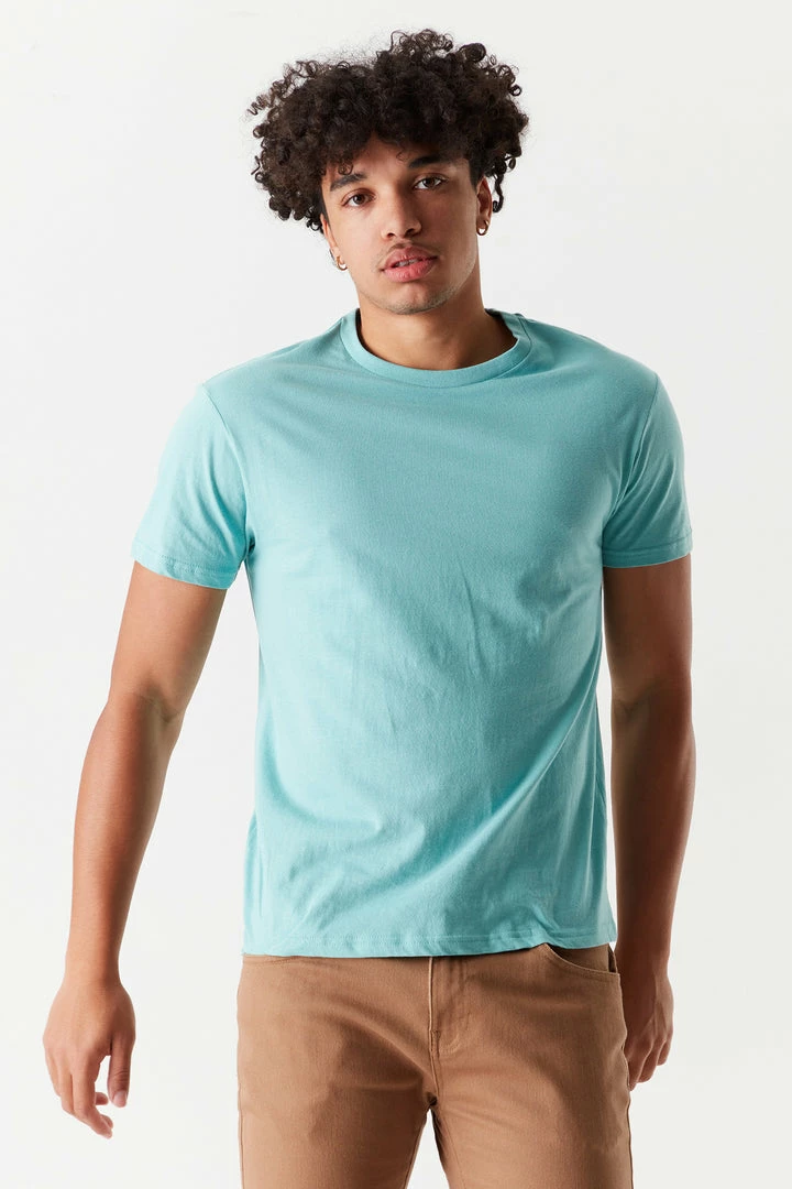Mens Basic Crew Neck T-Shirt Tops 7 Mens Basic Crew Neck T-Shirt Tops