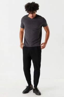 Mens Everyday Heather Print V-Neck T-Shirt Tops