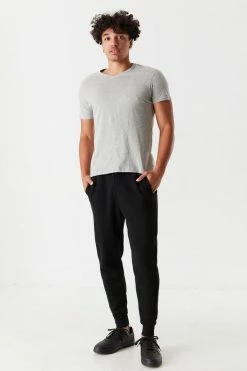 Mens Everyday Heather Print V-Neck T-Shirt Tops
