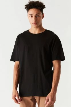 Mens Basic Crew Neck T-Shirt Tops