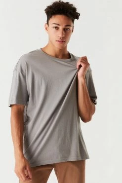 Mens Basic Crew Neck T-Shirt Tops