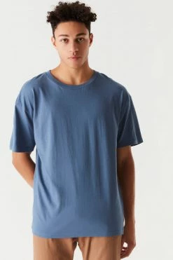 Mens Basic Crew Neck T-Shirt Tops