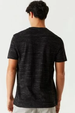 Mens Tops Space Dye Printed T-Shirt