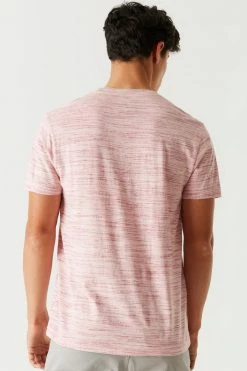 Mens Tops Space Dye Printed T-Shirt