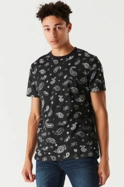 Mens Paisley Printed T-Shirt