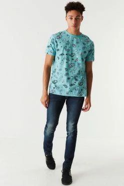 Mens Paisley Printed T-Shirt