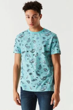 Mens Paisley Printed T-Shirt
