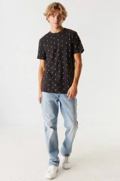 Mens Micro Flame Printed T-Shirt