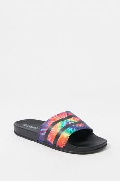 Mens Tie-Dye Print Band Slide-On Sandal Online Exclusive