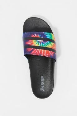 Mens Tie-Dye Print Band Slide-On Sandal Online Exclusive