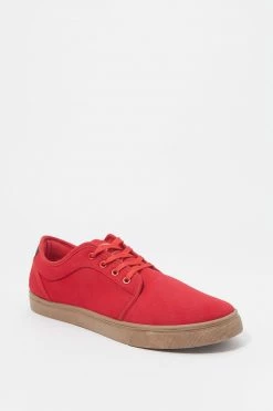 Mens Online Exclusive Lace-Up Low Top Canvas Sneaker