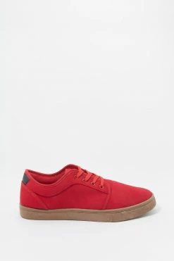 Mens Online Exclusive Lace-Up Low Top Canvas Sneaker
