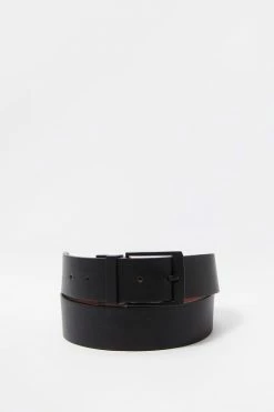 Mens Reversible Faux-Leather Buckle Belt Online Exclusive