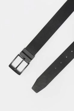 Mens Reversible Faux-Leather Buckle Belt Online Exclusive