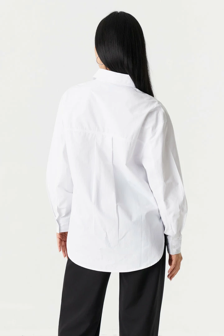Stitches Ladies Oversized Button-Up Poplin Shirt 2 Stitches Ladies Oversized Button-Up Poplin Shirt