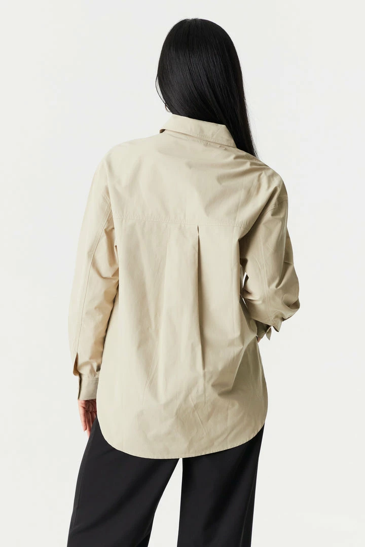 Stitches Ladies Oversized Button-Up Poplin Shirt 11 Stitches Ladies Oversized Button-Up Poplin Shirt