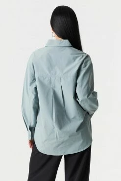 Stitches Ladies Oversized Button-Up Poplin Shirt 16 Stitches Ladies Oversized Button-Up Poplin Shirt