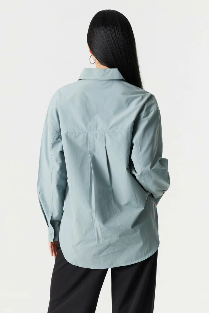 Stitches Ladies Oversized Button-Up Poplin Shirt 5 Stitches Ladies Oversized Button-Up Poplin Shirt