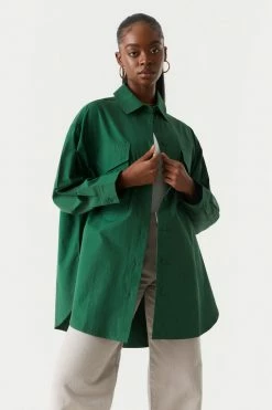 Stitches Ladies Tops Oversized Poplin Shirt