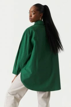 Stitches Ladies Tops Oversized Poplin Shirt